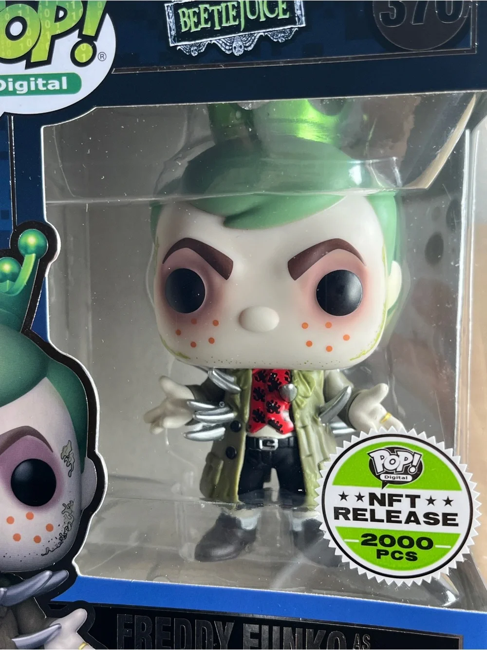 Freddy Funko as Beetlejuice Funko Pop #370 LE 2K Tim Burton Vaulted NEAR MINT